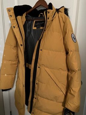 NWT Arctic Expedition Ladies Mid Length Down Parka Honey Gold Large